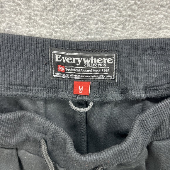 686 Everywhere Shorts Mens Medium Black Double Knit Performance Fleece Sweat NEW - Picture 5 of 10